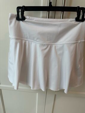 White Women's Skirt with Flared Hem